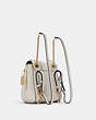 COACH®,CONVERTIBLE MINI BACKPACK,Pebbled Leather,Medium,Gold/Chalk,Angle View