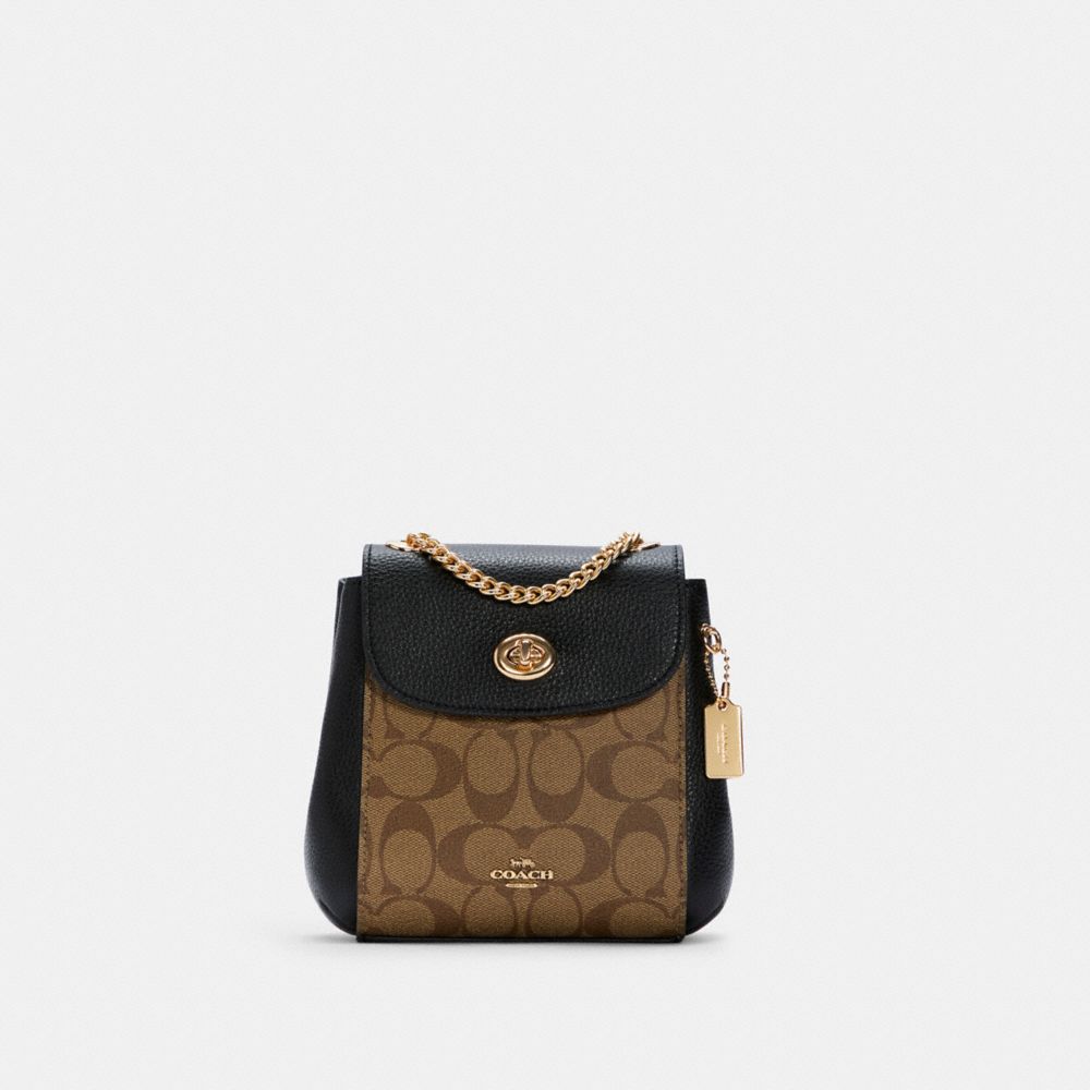 COACH® Outlet | Convertible Mini Backpack In Signature Canvas