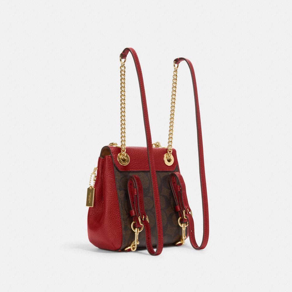 COACH Leather Parker Convertible Mini Backpack - Macy's