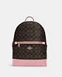 COACH®,KENLEY BACKPACK IN SIGNATURE CANVAS,n/a,Large,Gold/Brown/True Pink,Front View