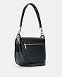 COACH®,KLEO SHOULDER BAG 23,Pebbled Leather,Medium,Silver/Black,Angle View