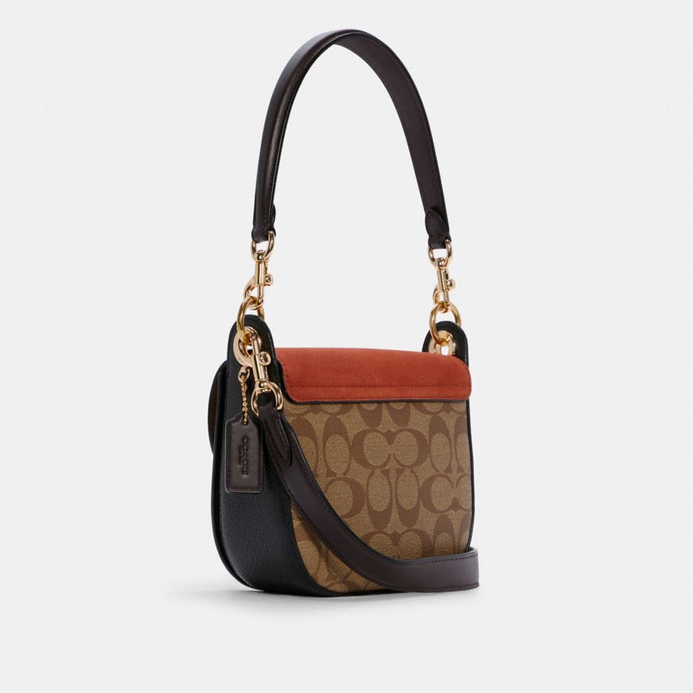 COACH®,Kleo Shoulder Bag 17 In Signature Canvas,,Angle View