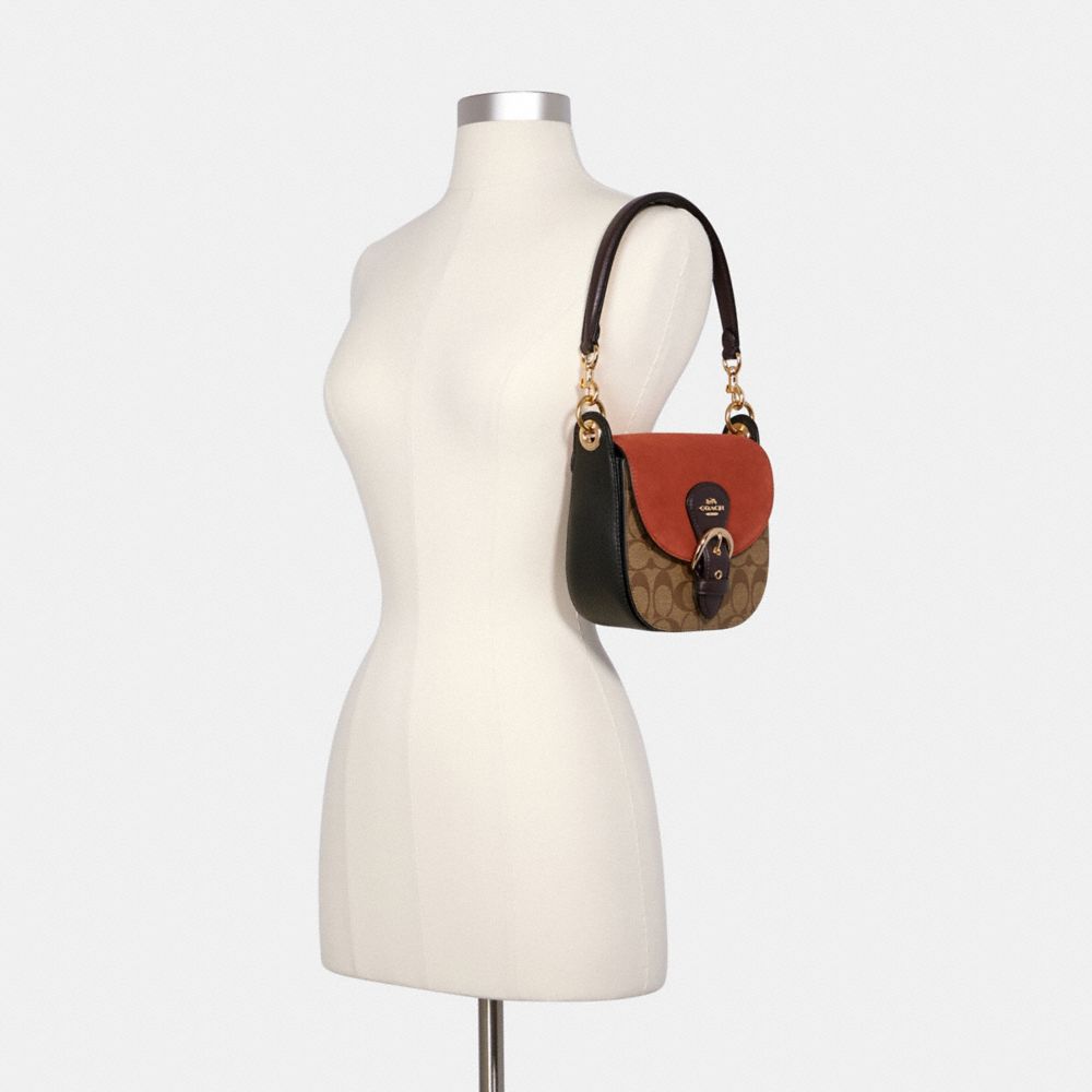 COACH®,Kleo Shoulder Bag 17 In Signature Canvas,,Alternate View