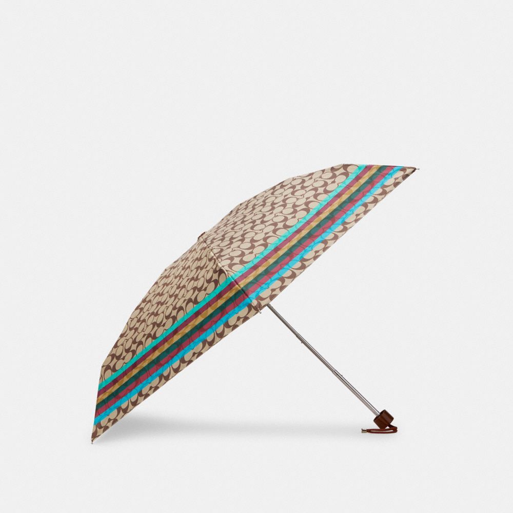 Uv Protection Mini Umbrella In Signature Stripe Print