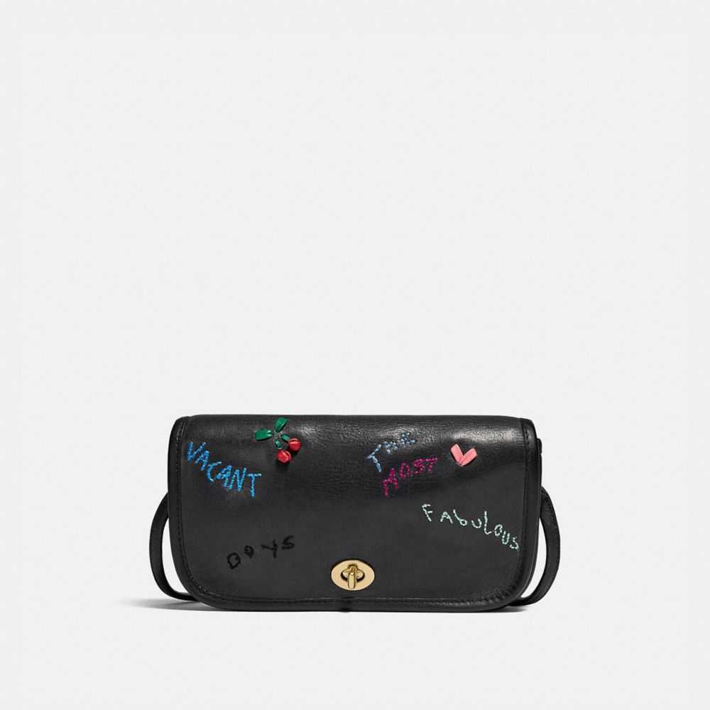 COACH®,Vintage Dinky 9 With Embroidery,,Front View
