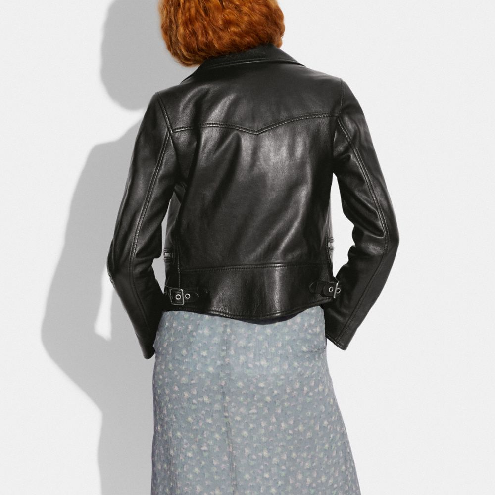 Veste Motard En Cuir