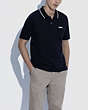 COACH®,ESSENTIAL POLO,cotton,NAVY,Scale View