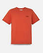 COACH®,ESSENTIAL T-SHIRT IN ORGANIC COTTON,Organic Cotton,Chili,Front View