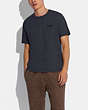 COACH®,ESSENTIAL T-SHIRT IN ORGANIC COTTON,Organic Cotton,NAVY,Scale View