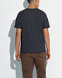 COACH®,ESSENTIAL T-SHIRT IN ORGANIC COTTON,Organic Cotton,NAVY,Scale View