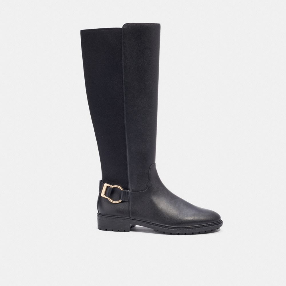 Coach tall black on sale boots