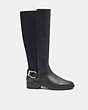 COACH®,FITZ RIDING BOOT,Leather,Black,Angle View