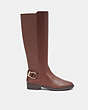 COACH®,FITZ RIDING BOOT,Leather,Walnut Brown,Angle View