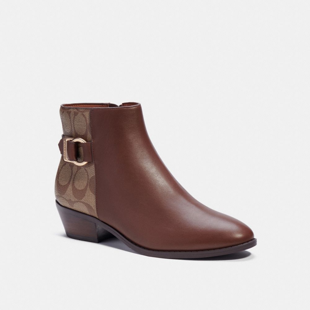 COACH®,DANY BOOTIE,Walnut Brown,Front View