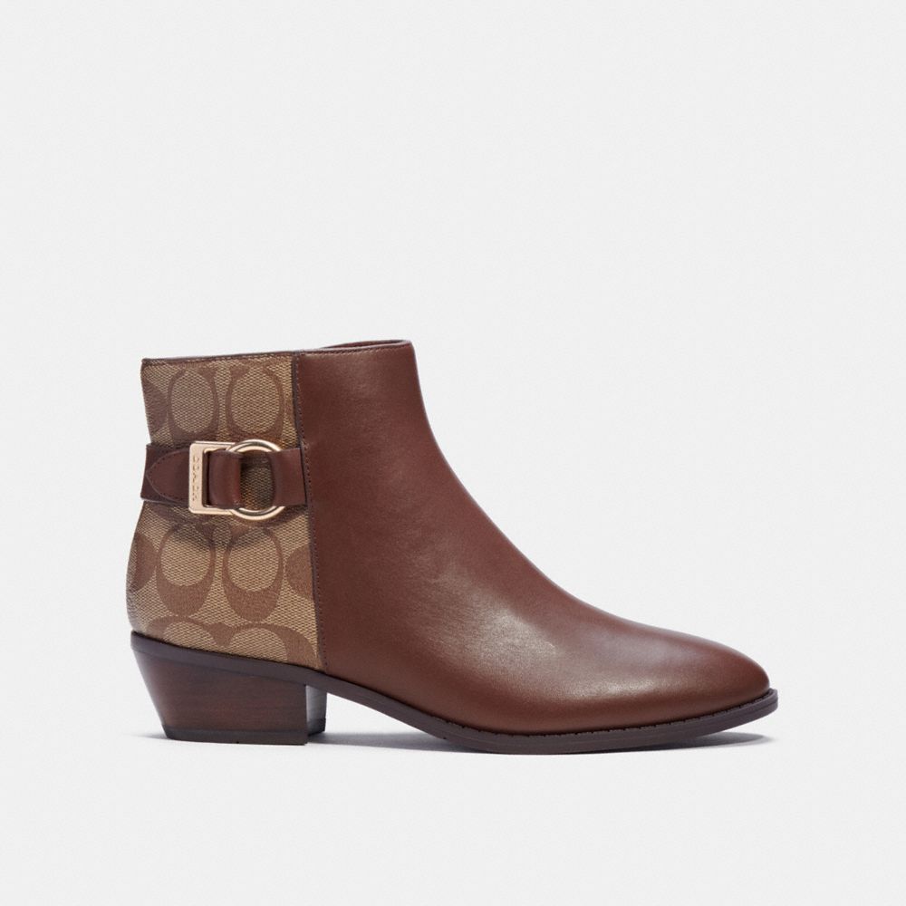 COACH®,DANY BOOTIE,Walnut Brown,Angle View