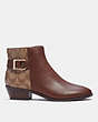 COACH®,DANY BOOTIE,mixedmaterial,Walnut Brown,Angle View