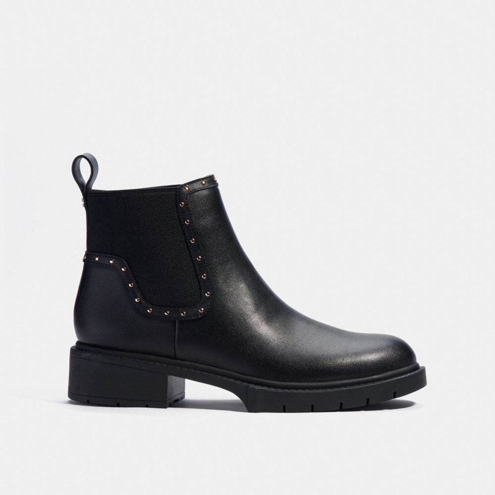 COACH®,LORY BOOTIE,Black,Front View