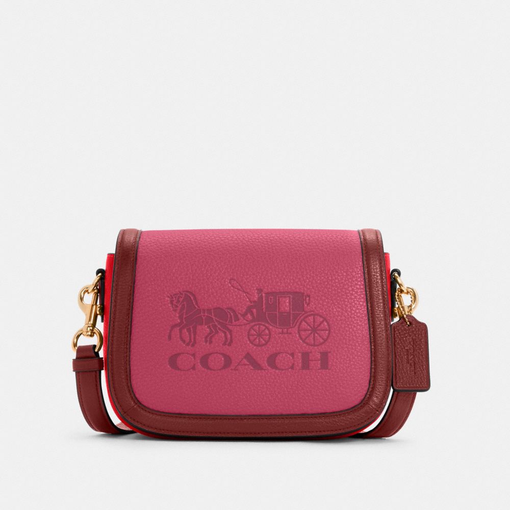 Coach Green Color Block Horse & Carriage Leather Saddle Bag, Best Price  and Reviews