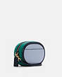 COACH®,CAMERA BAG IN COLORBLOCK WITH HORSE AND CARRIAGE,Pebble Leather,Small,Gold/Twilight Multi,Angle View