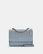 COACH®,KLARE CROSSBODY BAG IN SIGNATURE LEATHER,Leather,Medium,Silver/TWILIGHT,Front View