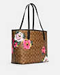 City Tote In Signature Canvas With Vintage Rose Print