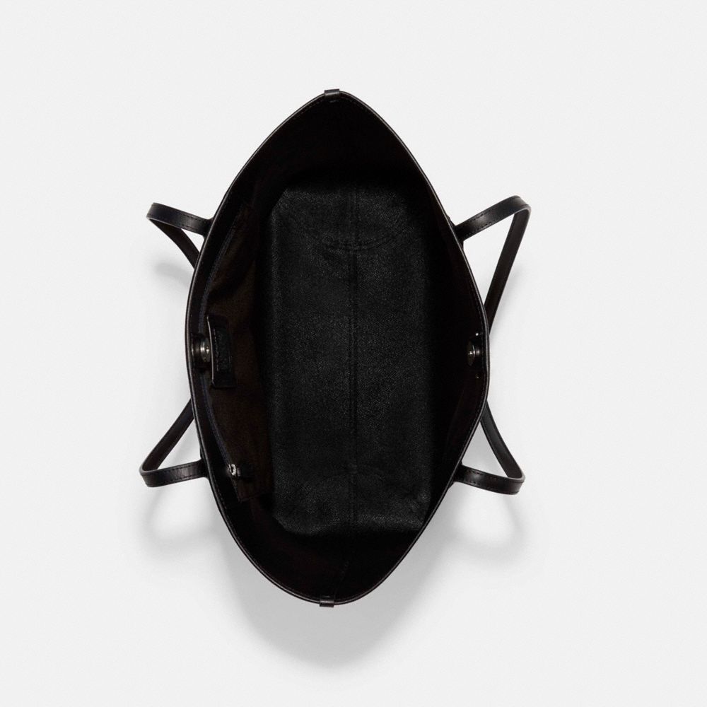 City Tote Bag In Signature Canvas With Vintage Rose Print