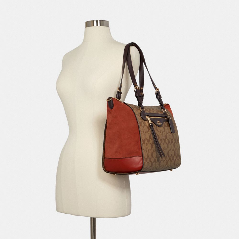 coach kleo carryall in signature canvas