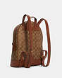 COACH®,KENLEY BACKPACK IN SIGNATURE CANVAS WITH STRIPE,n/a,Large,Gold/Khaki Multi,Angle View