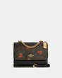 COACH®,KLARE CROSSBODY IN SIGNATURE CANVAS WITH POP FLORAL PRINT,Small,Gold/Brown Black Multi,Front View