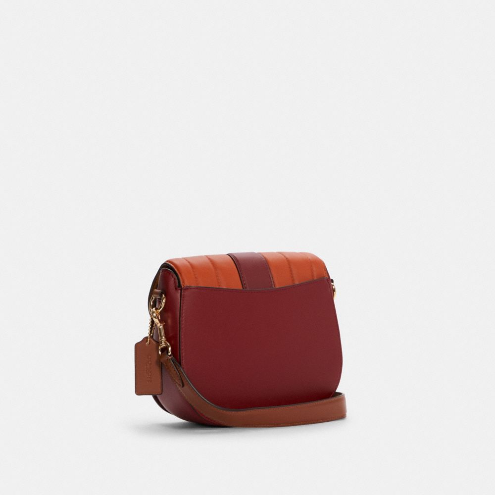 Georgie Saddle Bag With Colorblock Puffy Quilting
