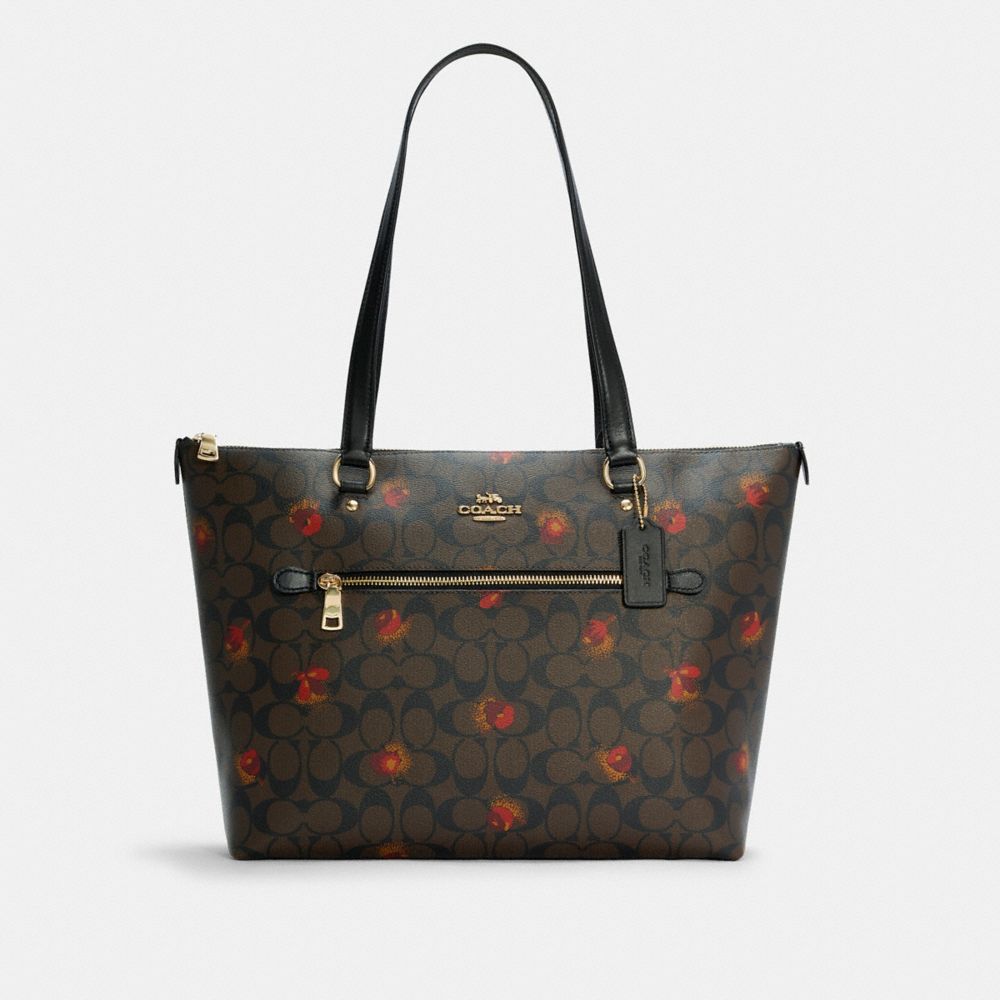 COACH® Outlet  Gallery Tote In Signature Canvas With Pop Floral Print