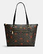 Gallery Tote In Signature Canvas With Pop Floral Print