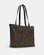 COACH®,GALLERY TOTE IN SIGNATURE CANVAS WITH POP FLORAL PRINT,Large,Gold/Brown Black Multi,Angle View