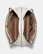 COACH®,HALLIE SHOULDER BAG WITH POP FLORAL PRINT,Large,Gold/Chalk Multi,Inside View,Top View