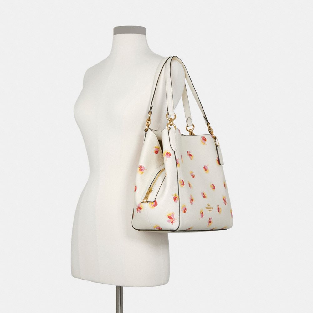 Coach floral shoulder online bag