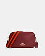 COACH®,JES CROSSBODY,Pebbled Leather,Medium,Gold/Cherry,Front View