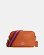 COACH®,JES CROSSBODY,Pebbled Leather,Medium,Gold/Ginger,Front View