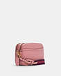 COACH®,JES CROSSBODY,Pebbled Leather,Medium,Gold/True Pink,Angle View