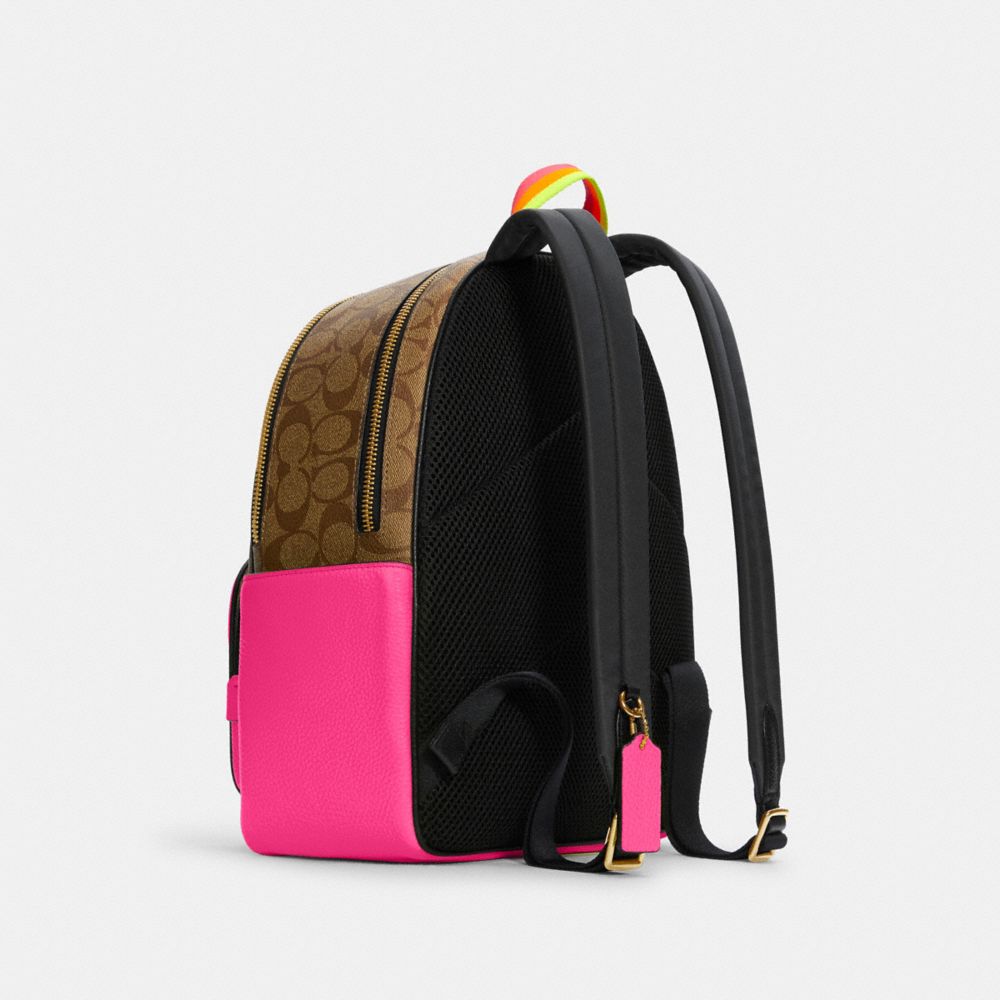 Court Backpack In Colorblock Signature Canvas