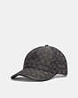 COACH®,SIGNATURE JACQUARD BASEBALL CAP,Cotton/Polyester,Black Signature,Front View