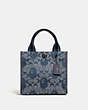 COACH®,BAPE X COACH TOTE 22 IN SIGNATURE CHAMBRAY,Jacquard,Medium,Pewter/Chambray,Front View