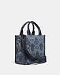 COACH®,BAPE X COACH TOTE 22 IN SIGNATURE CHAMBRAY,Jacquard,Medium,Pewter/Chambray,Angle View