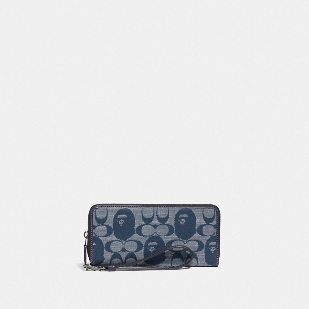 Portefeuille pour téléphone Bape X Coach en chambray signature