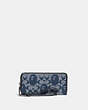 COACH®,BAPE X COACH PHONE WALLET IN SIGNATURE CHAMBRAY,Jacquard,Mini,Pewter/Chambray,Front View