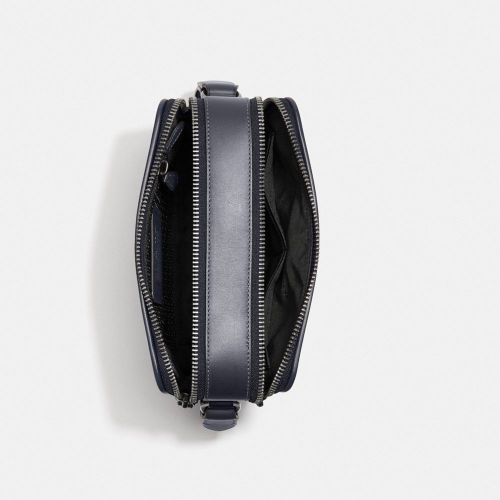 COACH®,Bape X Coach Box Crossbody In Signature Chambray,,Inside View,Top View