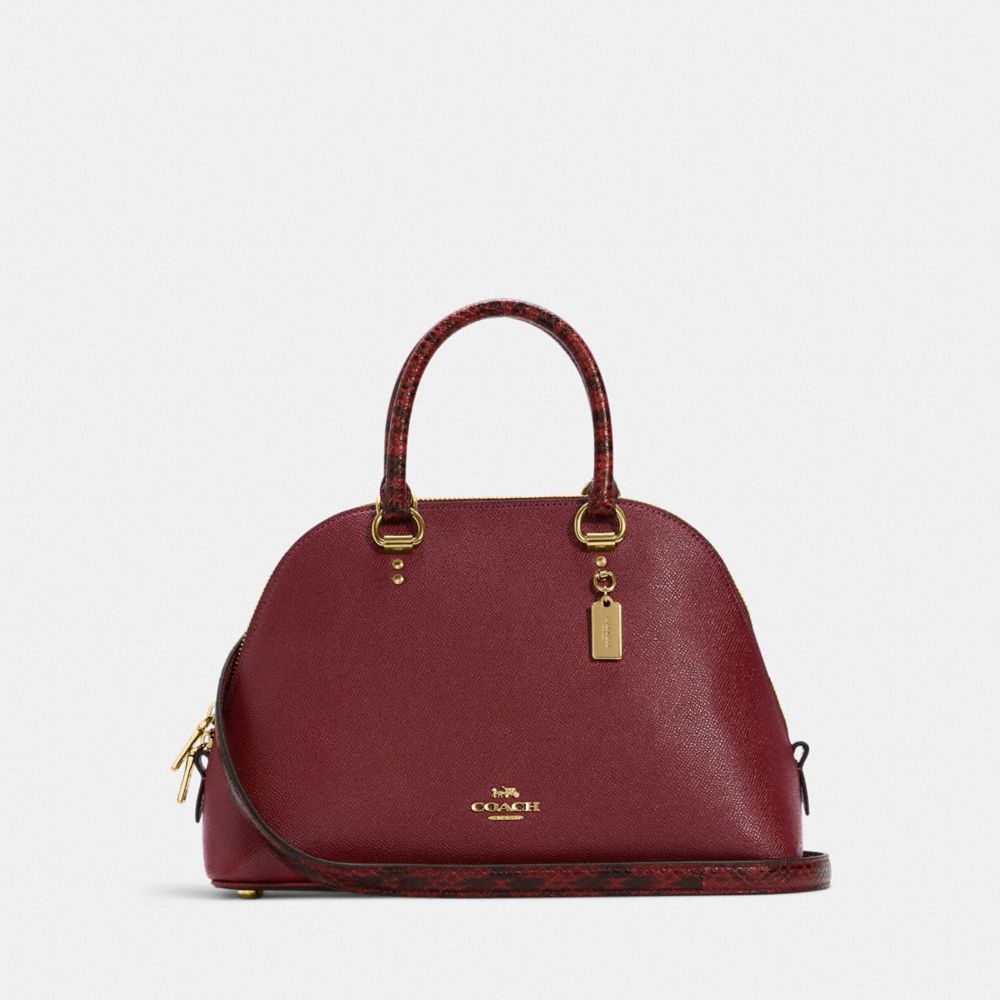 COACH Tilly Satchel 23 With Cherry in Pink