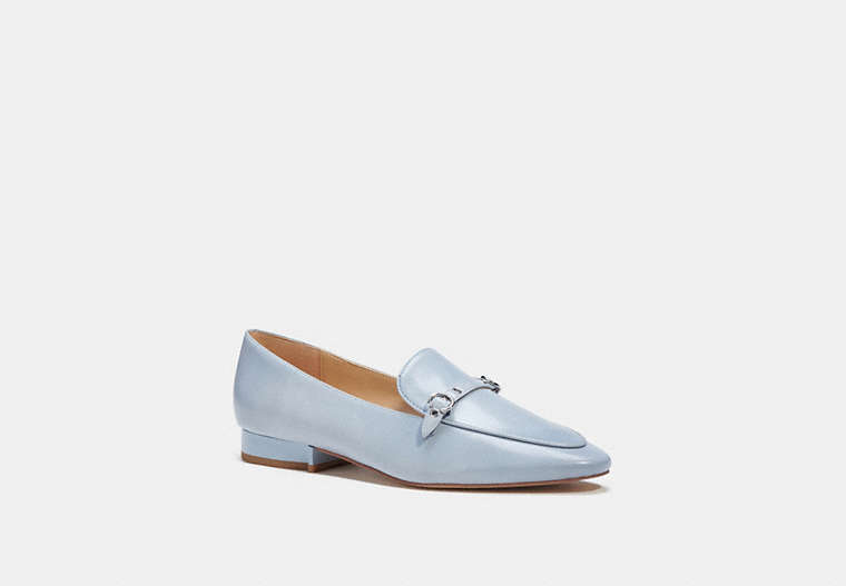 COACH®,ISABEL LOAFER,Leather,Ice Blue,Front View