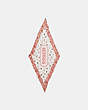 COACH®,PAINT DAB FLORAL PRINT SILK DIAMOND SCARF,Silk,Chalk Pink,Front View