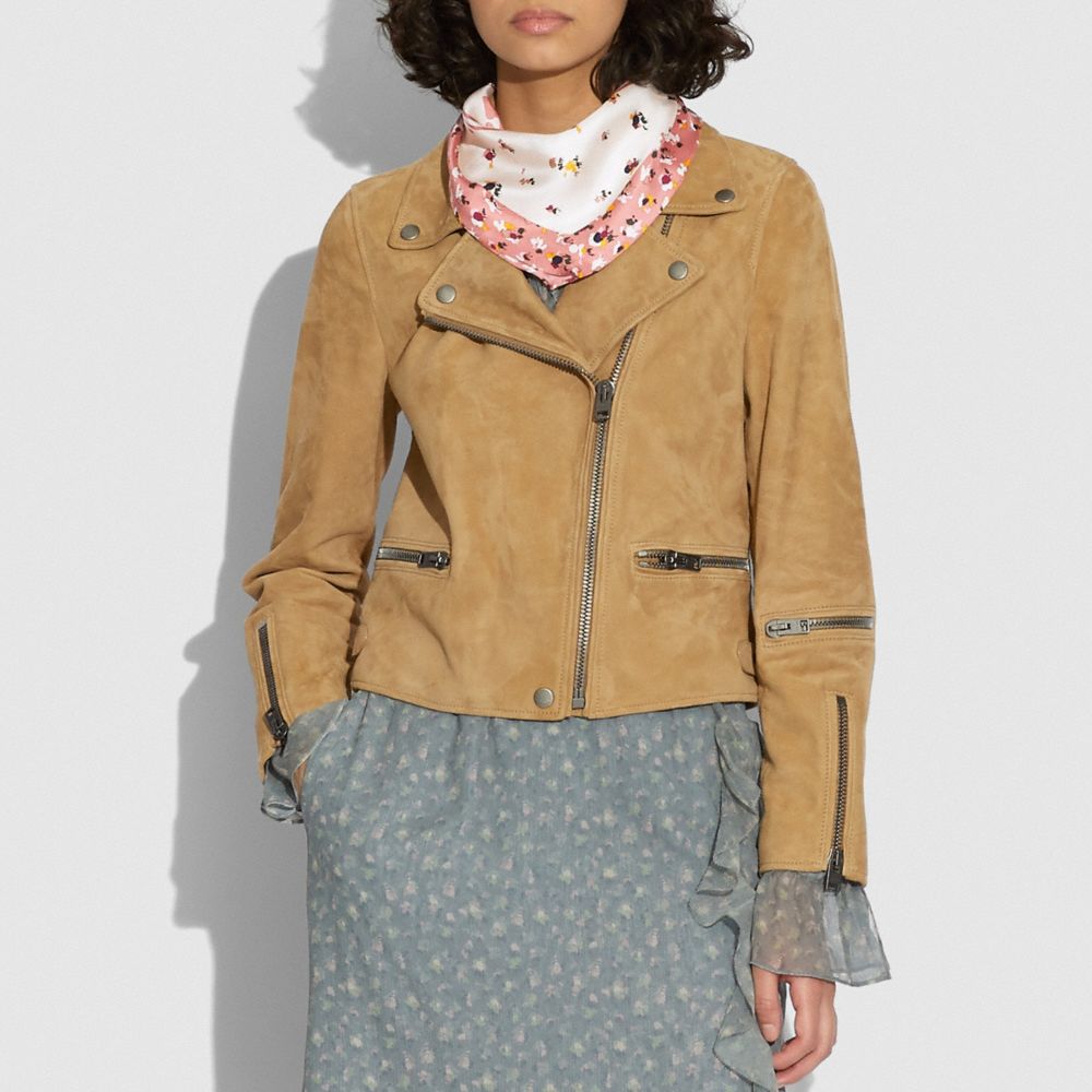 Paint Dab Floral Print Silk Diamond Scarf