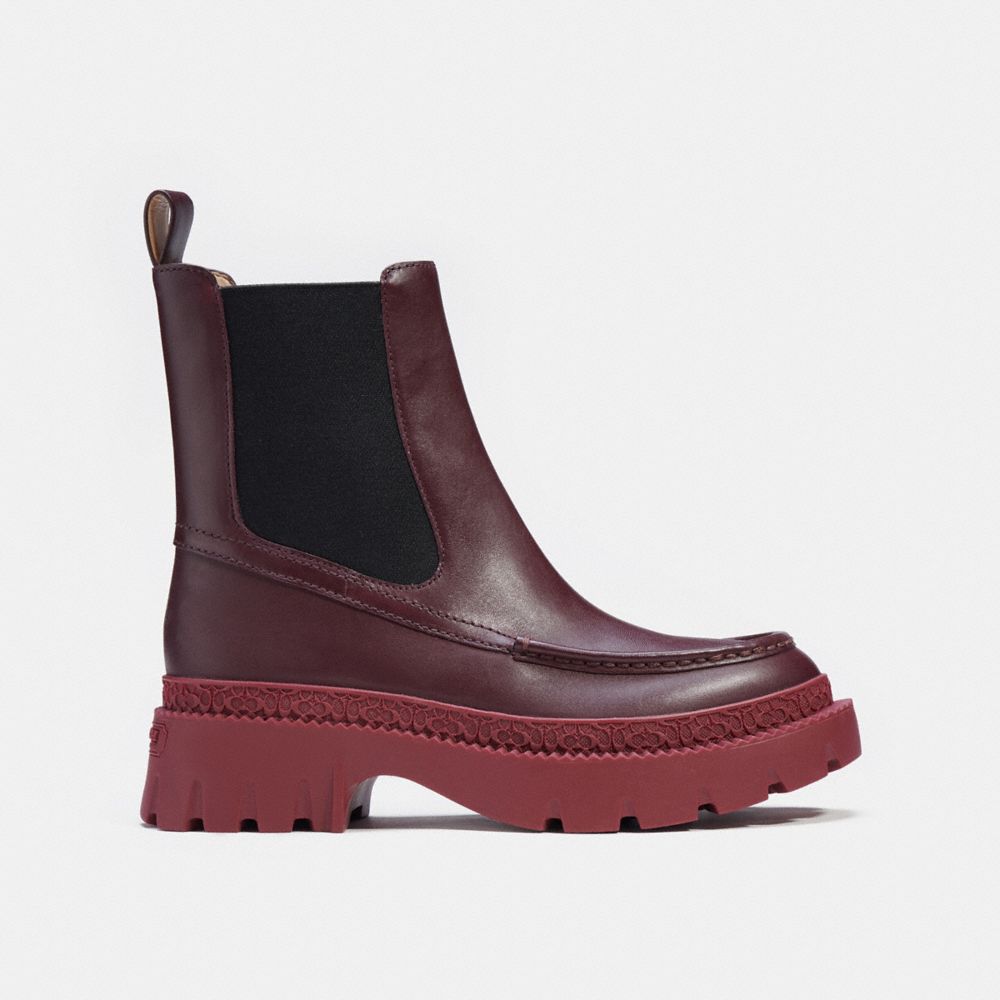 Topshop + ALONZO Black and Red Chunky Leather Boots